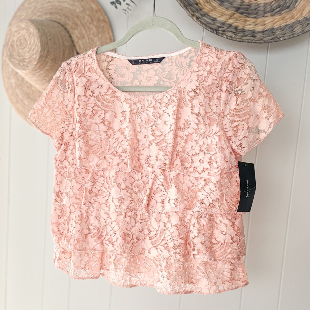 NWT Zara Tiered Ruffle Top